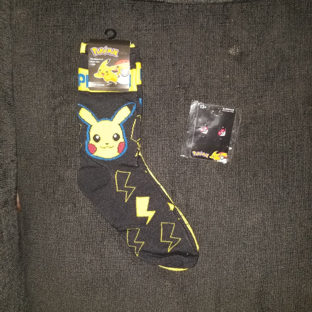 Pokemon Socks and Earrings